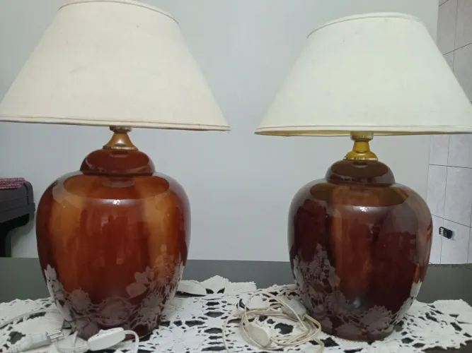 2 abajur de cerâmica antigo