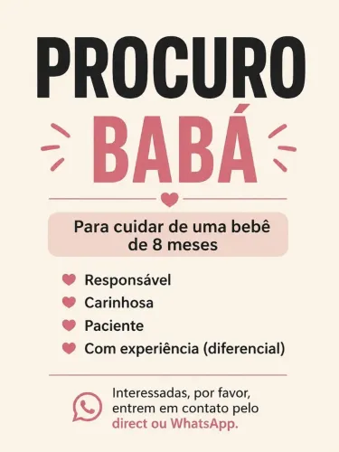 Procuro uma babá