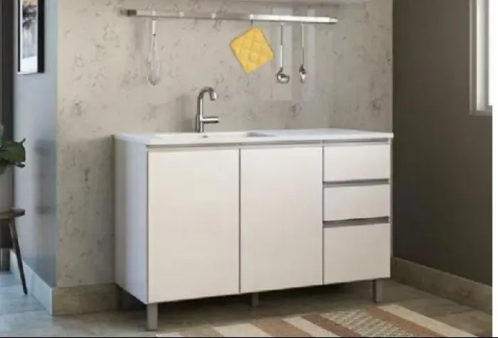 Balcão Triplo para Cuba BRANCO