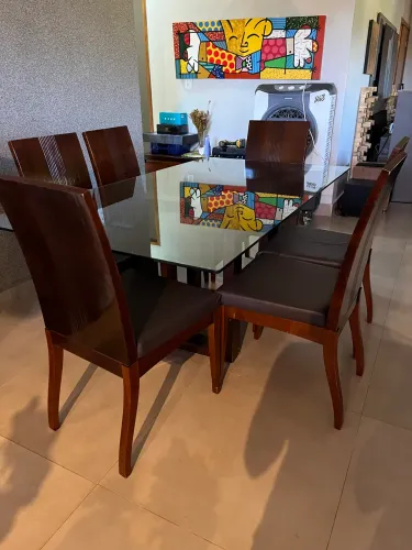 MESA DE VIDRO COZINHA