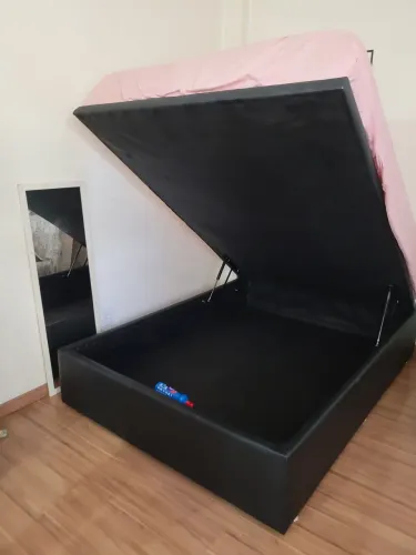 CAMA BOX COM BÁU E COLCHÃO