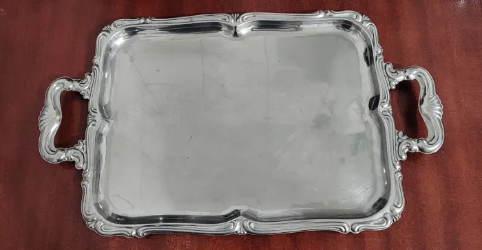 Bandeja aço inox antiga - Excelente!!