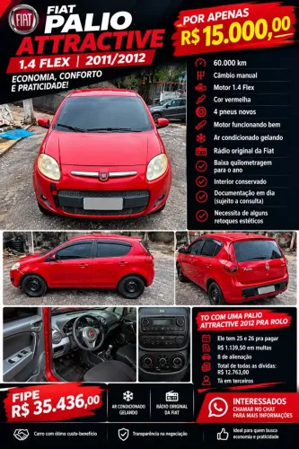 Fiat Palio Attra./italia 1.4 EVO F.flex 8V 5P 2012