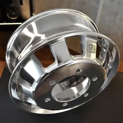 Roda de Alumínio Caminhão 3/4 17,5 x 6 (6 furos) Alto Brilho Borda Larga - Old t