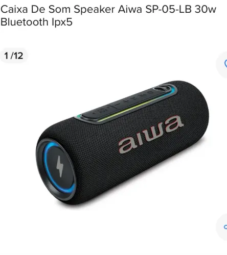 Caixa De Som Speaker Aiwa SP-05-LB 30w Bluetooth Ipx5