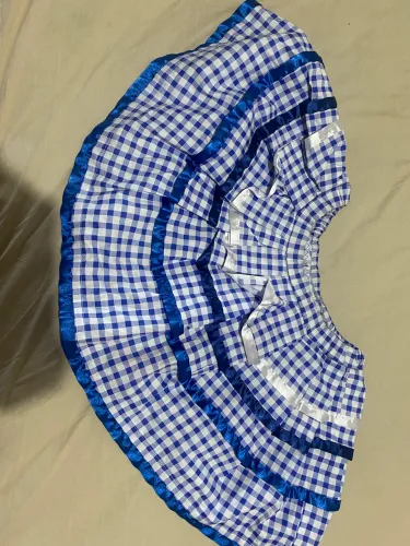 ? Saia de Festa Junina Azul e Branca - R$ 55 ?