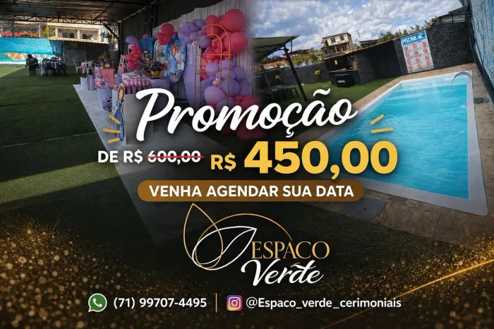 ESPAÇO PARA EVENTOS DIFERENCIADO!!!