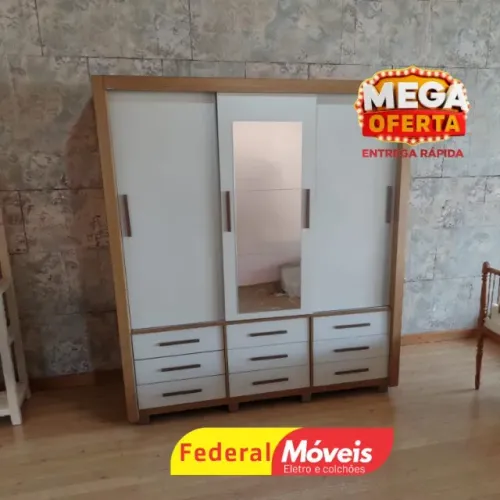 Guarda Roupa 3 Portas 9 Gavetas MEGA OFERTA