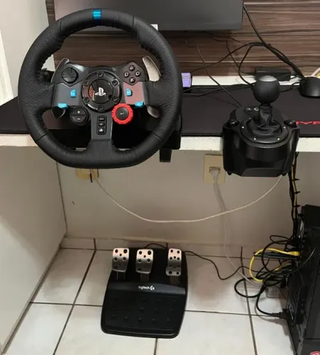 Volante Logitech G29 + Câmbio Manual + Pedal Triplo | c/ NF e Caixa