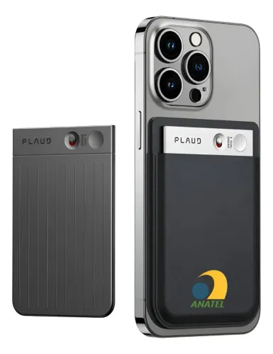 Gravador de Voz AI Plaud Note 64GB cinza com ChatGPT e Transcrição