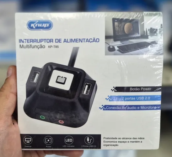 HUB USB INTERRUPTOR DE ALIMENTACAO<br><br>REF.: KP- T85<br>
