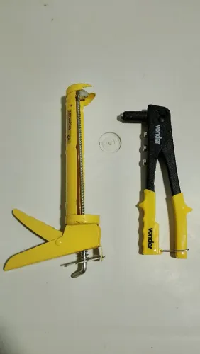 Alicate cripador e pistola para cilicone