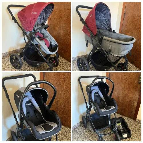 Carrinho Kiddo Galaxy 3 em 1 moises + bebe conforto