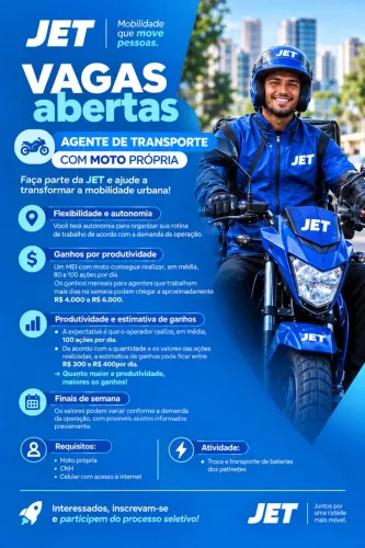 Agente de Transporte- Moto Própria- Campinas