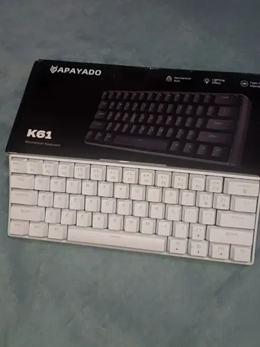 Teclado Mecânico Apayado K61 Branco 60%