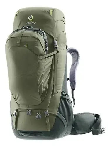 Mochila Deuter Aviant Voyager 65 Litros + 10l Expansível Cor Verde Ntk