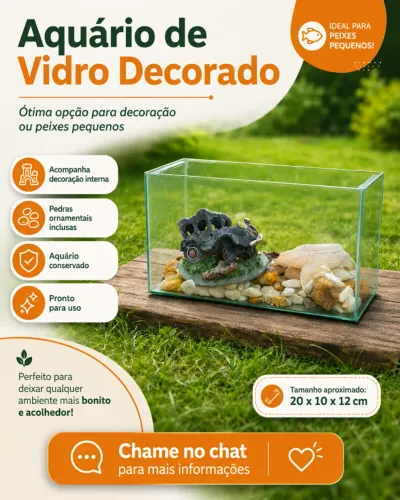 Aquário 40x25 cm Completo