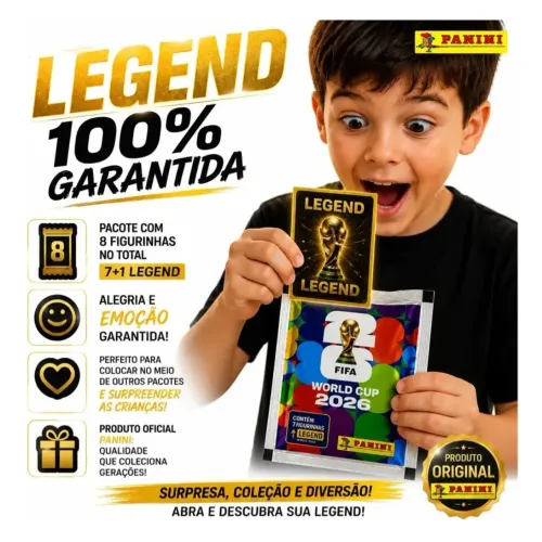 PACOTE BUGADO FIGURINHAS COPA DO MUNDO 2026 + 1 LEGEND GARANTIDA