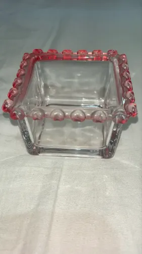 Bowl quadrado/porta sachê de cristal Lyor