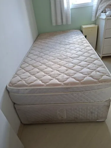 Cama box solteiro + Colchão mola