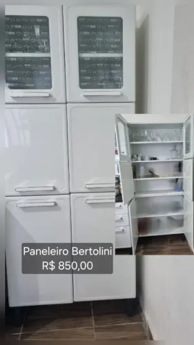 Armário de cozinha e paneleiro em aço Bertoline
