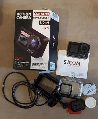 Câmera De Ação SJCAM SJ10 Pro 4K 60fps Usada + Acessórios - Perfeito Estado