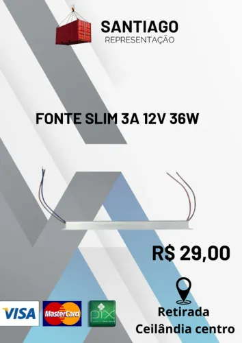 FONTE SLIM 3A 12V 36W