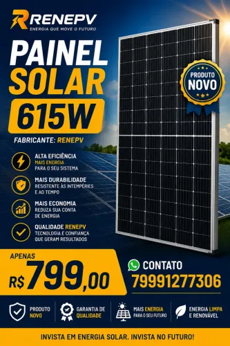 Painel solar 615w produto novo