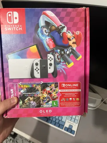 NINTENDO SWITCH OLED BRANCO + 4 JOGOS