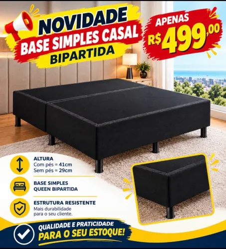 Base casal simples bipartido várias cores / temos pronta entrega