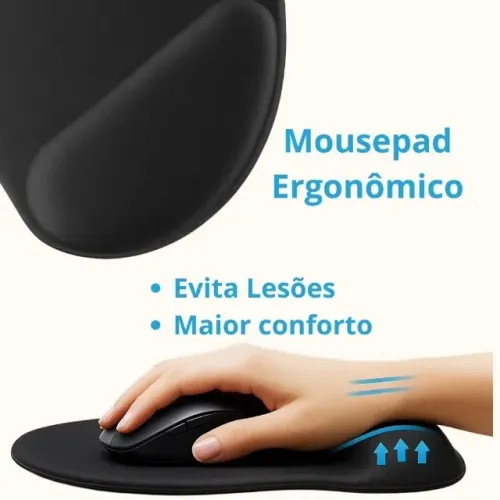 mouse pad ergonômico gel suprema