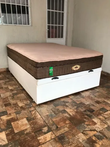 OPORTUNIDADE!!! Linda Cama BAÚ Casal LFK Flex Semi Novo