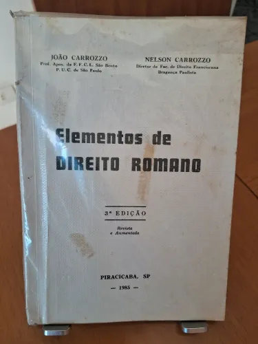 João & Nelson Carrozzo - Elementos de Direito Romano - livro usado em bom estado