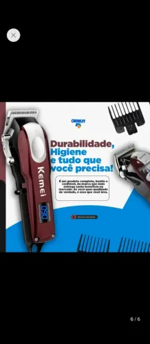 Vendo máquina de cortar cabelo kemei zero na caixa lacrado garantia de 1 ano