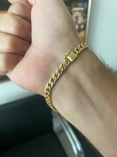 Pulseira cuban ouro 18k
