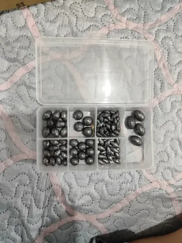 Kit Chumbadas De Pesca Variadas (oliva, Bola, Capelinha) + Estojo Organizador