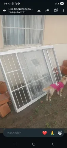 Portão de Alumínio com vidro