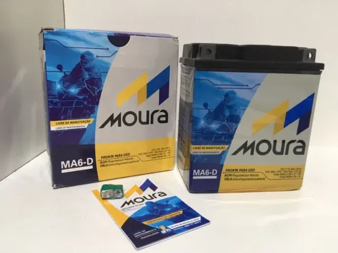 Bateria De Moto Moura Ma6d 6 Amper 6ah Cb Cbr 300
