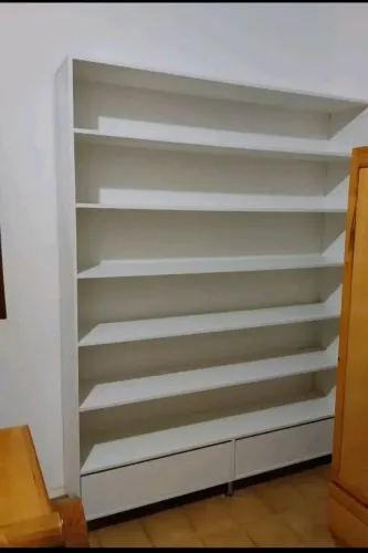 EXPOSITOR CM PRATELEIRAS 2 GAVETAS MDF NOVO