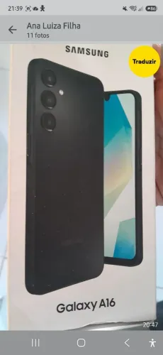 Celular A16 Samsung. Seminovo. Apenas 3 meses de uso. Garantia. Nota fiscal.