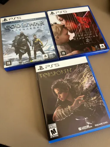 Jogos PS5 - god of war - death stranding - forspoken