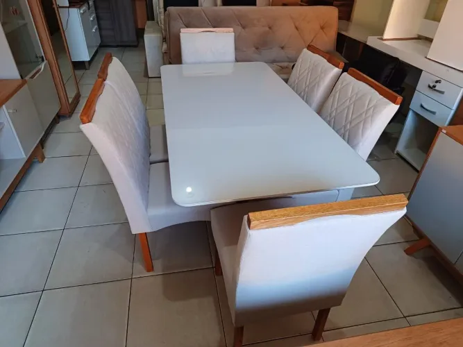 Jogo Completo De Mesa De Jantar 6 Lugares.