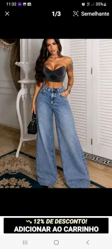 Calça Feminina wid leg brogueira charmosa Elegante LANCAMENTO