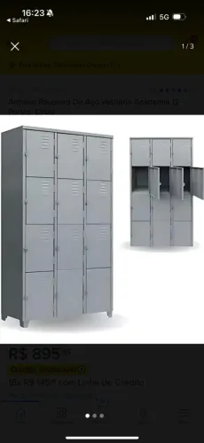 ROUPEIRO ACO VESTIARIO 12 PTS PEQ AVISTA NOVO R$ 1.990.00 ZAP *