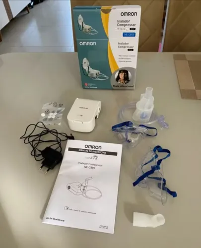 Nebulizador Omron NE-C803 Novo | Silencioso e Compacto