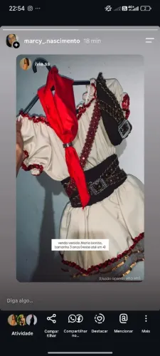 Vestido maria bonita infantil TM 3 veste um 4