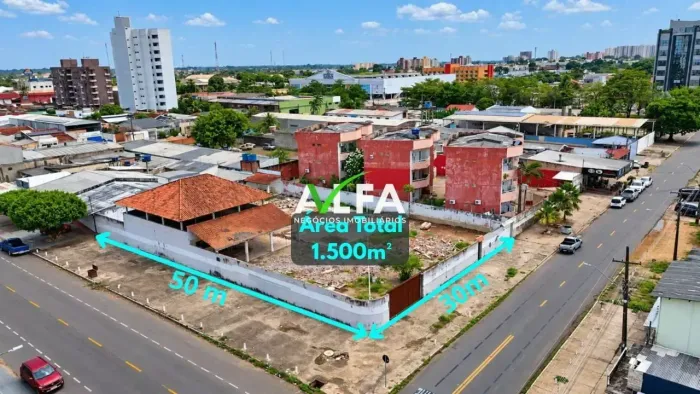 Terreno de Esquina à Venda com 1.500 m² no Bairro Liberdade Porto Velho/RO