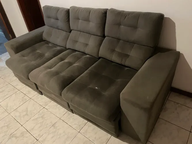 sofá retrátil reclinável 3 lugares