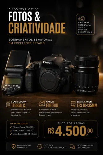 Kit cânon 80D