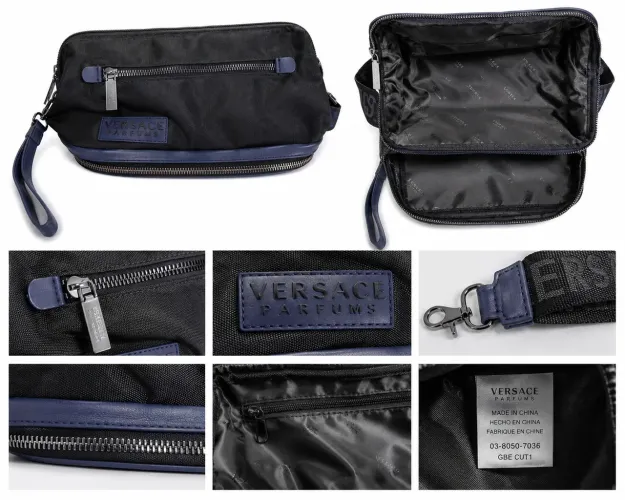 Necessaire Versace Parfums Original - Preta/Azul